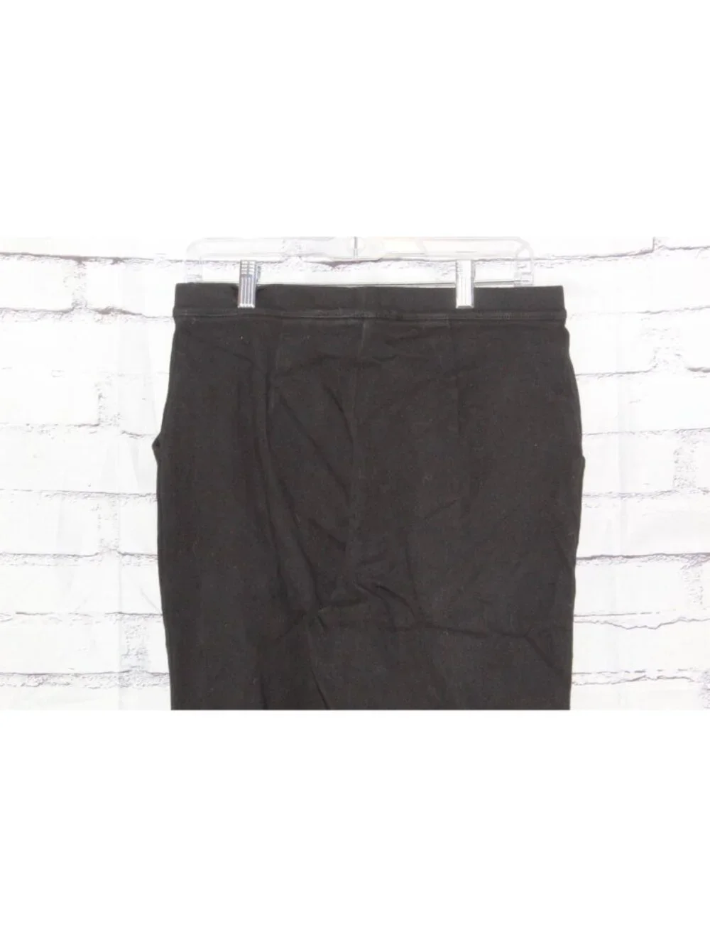 LL Bean Perfect Fit Pants Denim Straight Leg Black Size Medium